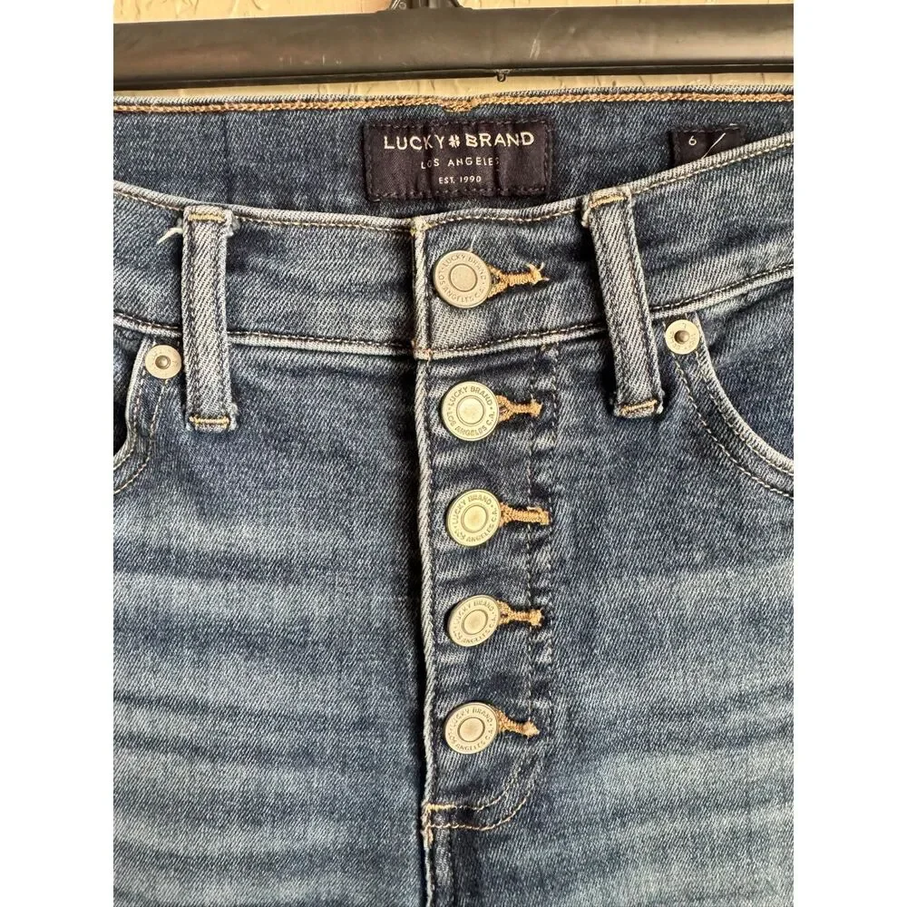 Lucky Brand Bridgette High Rise Skinny Jeans 6/28 Button Fly Ankle Women Denim - Picture 6 of 12